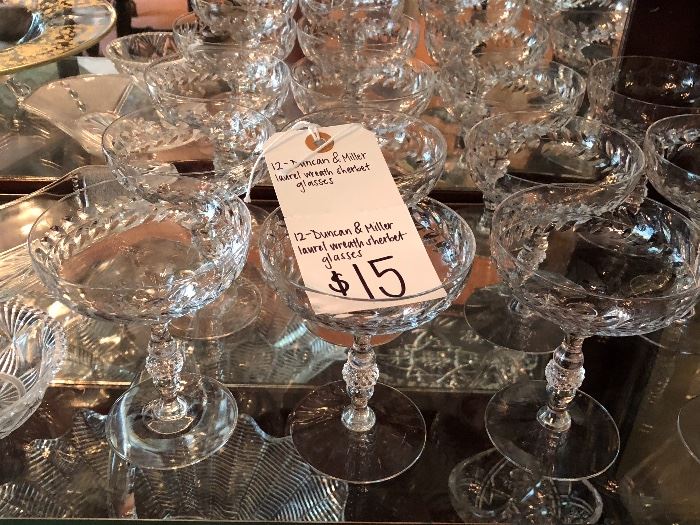 Duncan and Miller "Laurel Wreath" campaign coupes or sherbets 12 for only $15.00 !!!!  