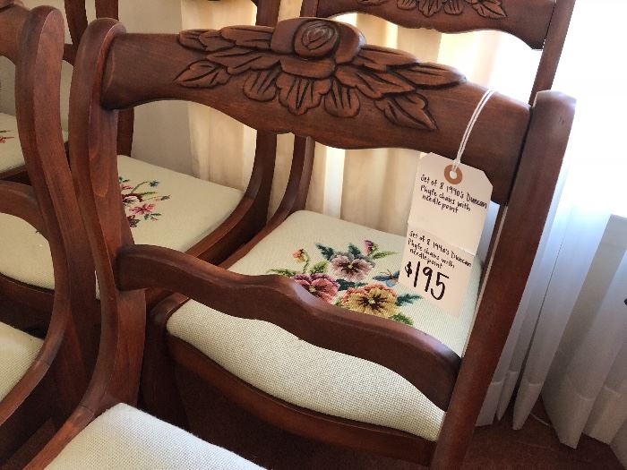 $195 for set of 8 chairs 