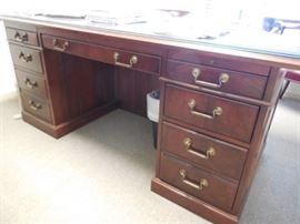 $350 Desk with glass top. 72"x36"