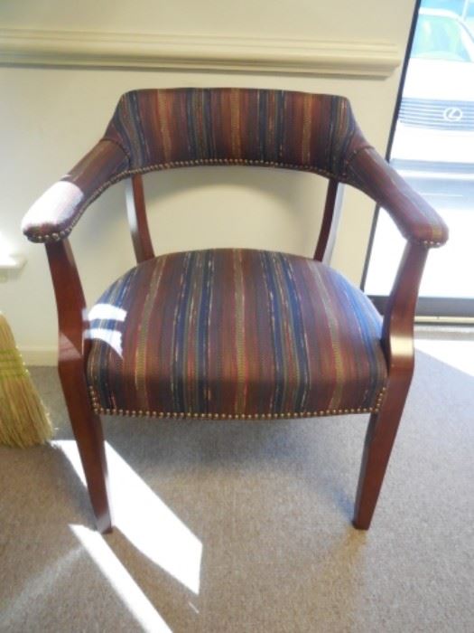 $125 Striped arm chairs (3 available)