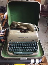 Vintage Remington typewriter with case