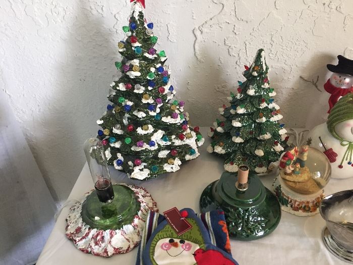 Vintage ceramic Christmas trees