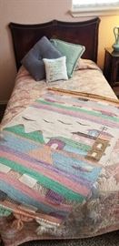 sweet pair of antique beds by Union National Furniture company