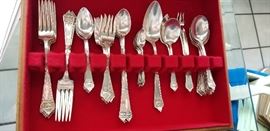 8pc place setting sterling silver flatware Lansdowne by Gorham