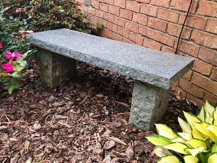 Granite garden bench beautiful and very heavy ;)