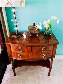 Gorgeous Hickory Chair table with drawers - she used it as a night stand however it's larger than a typical night stand so it could be used in many places!