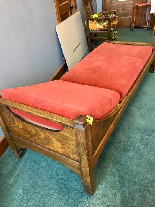 Antique Golden Oak Day Bed