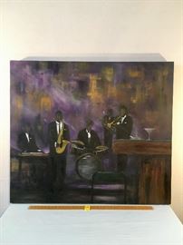Original Art "Jazz in the City, Artist: Dale" Destin 2002