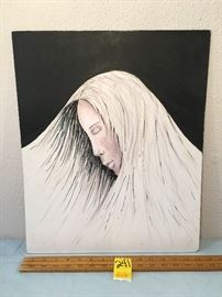 Original Art, Portrait of a Woman, "Sorrow at Night"