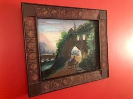 Antique original folk art, hand painted.