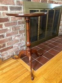 Queen Anne cherry candle stand - snake footed - New England 18th c.