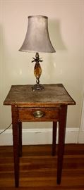 Small side table and Anthropologie Lamp (2)