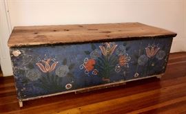 Antique Swedish hand painted chest