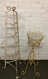 Shabby chic etagere and plant stand