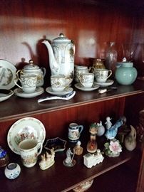 Tea set and ceramic knick knacks
