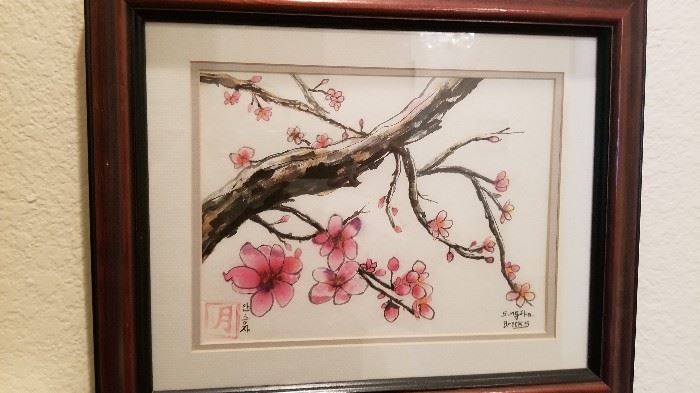 Asian watercolor art
