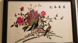 Asian embroidered art