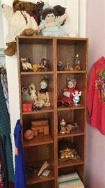dolls and shelves