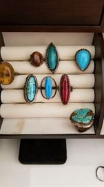 Nice turquoise rings!