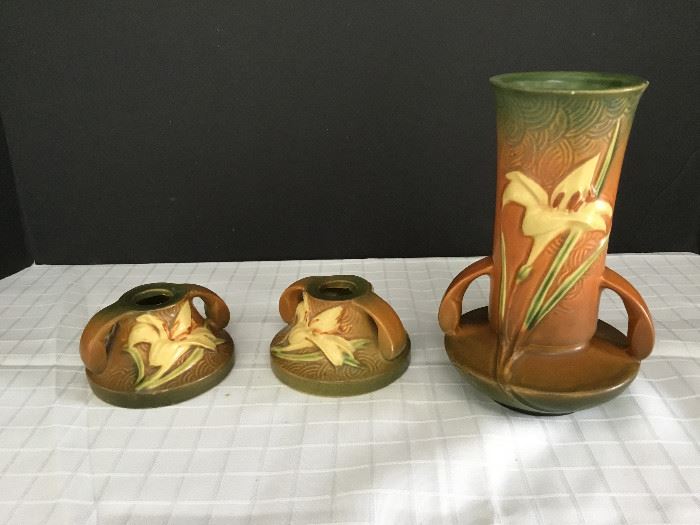 Roseville USA Collectibles, 2 Candle Holders  https://ctbids.com/#!/description/share/22292