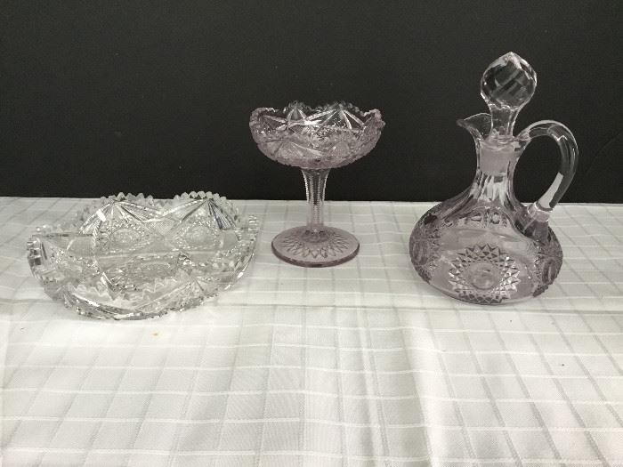 Cut Glass Jar, Dish & Stemware    https://ctbids.com/#!/description/share/22295