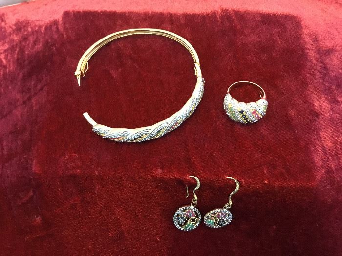 Matching Bracelet, Ring, & Earrings https://ctbids.com/#!/description/share/22207