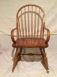 Wooden Windsor Style Rocking Chair https://ctbids.com/#!/description/share/22380