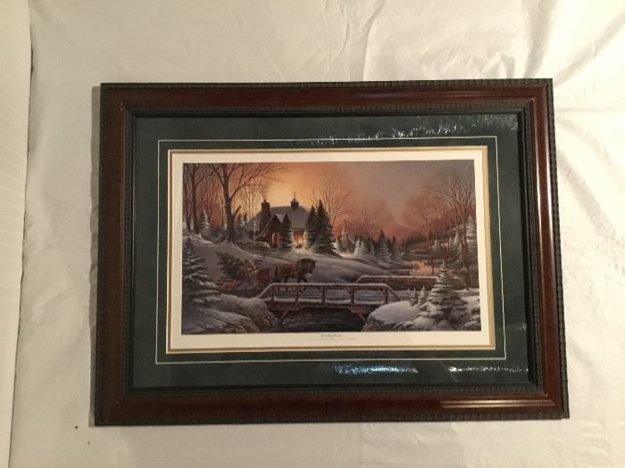 Framed Winter Scene “Heading Home”  https://ctbids.com/#!/description/share/22392