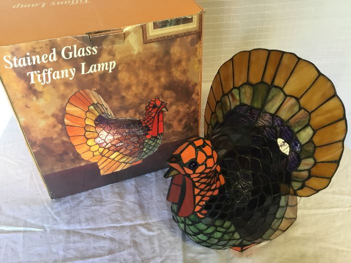 Stained Glass Turkey Lamp           https://ctbids.com/#!/description/share/22408