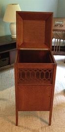 Antique Refinished Edison / Victrola Oak Upright Stereo Cabinet.  Very lovely! 