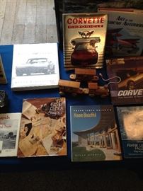 Great collection of books regarding cars, corvettes, Frank Lloyd Wright and Grand Rapids.  We have books still sealed in plastic!