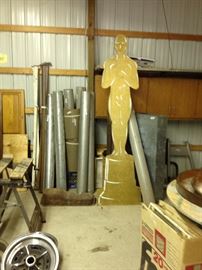 Loads of galvanized sheetmetal and a pair of Tall Oscar Cutouts for that next movie event!