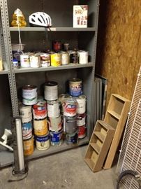 Loads of Paint & Product, Bike Helmet, Storage Shelving & Wood Boxes