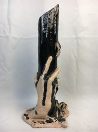 Abstract Studio Art Pottery Hand Vase