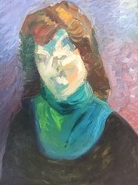 Abstract Expressionism Portrait on Canvas