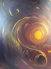 Celestial Acrylic on Canvas Painting