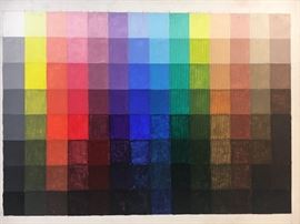 Geometric Abstract Painting Signed AGH