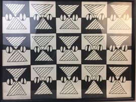 Op Art Geometric Abstract Marker on Paper 