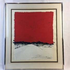 Dendel Acrylic on Paper Modernist Painting