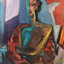 Kachinein Abstract Expressionist Oil on Canvas Portrait