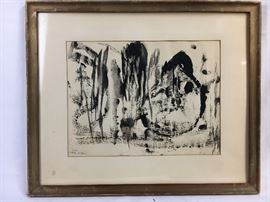 Janet Winter original ink on paper painting