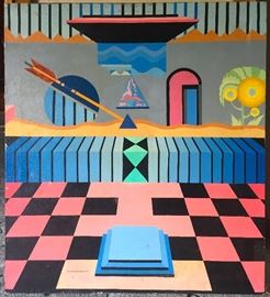 Yala Korwin Oil on Canvas Surrealism Painting