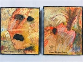 Anne Burgess Rowe Pair of Surreal Painting