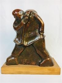 Tassi Italian Hand Hammered Copper Sculpture ca. 1940