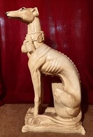 Large Art Deco chalkware Great Dane Statue