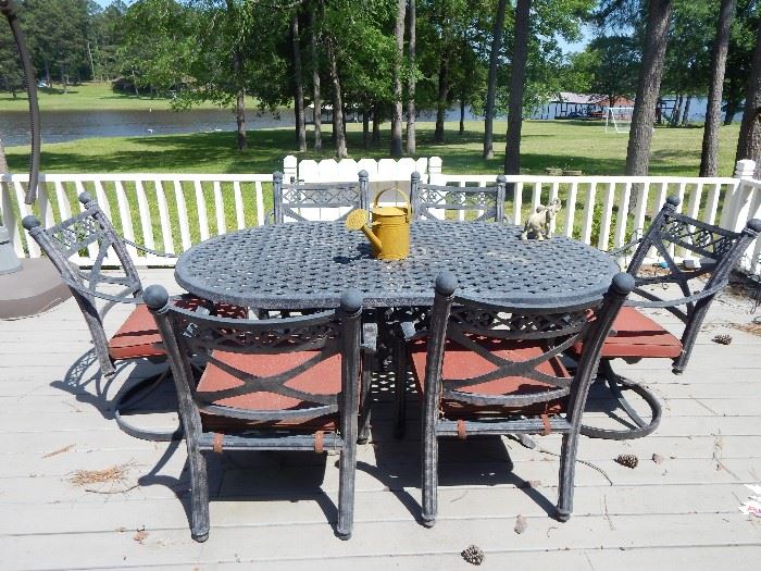 Patio Table w/Six Chairs - Could use a bit of cleaning, but is in otherwise perfect condition.