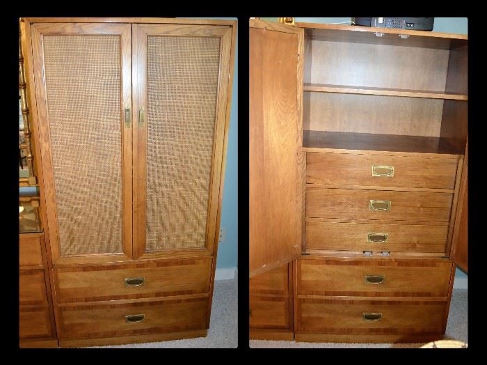 Mid-century armoire dresser
