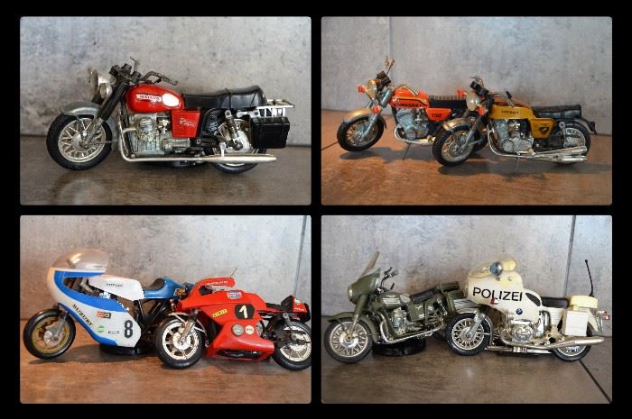 Vintage Italian Polistil motorcycle 1/15 models