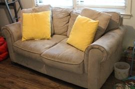 Microfiber love seat and sofa