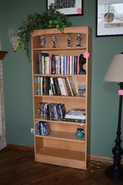 Book Shelf, Books, Figurines, Wall Art, Artificial Plant